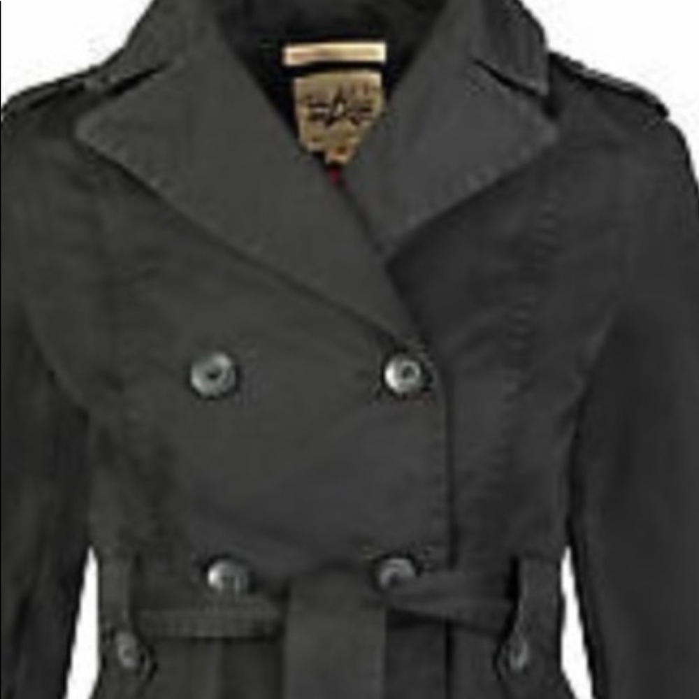 Vintage ALPHA INDUSTRIES BLACK TRENCH